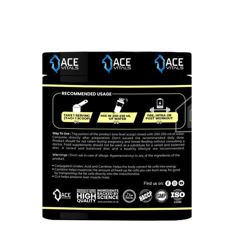 Ace Vitals CLA Plus Carnitine- 270gm
