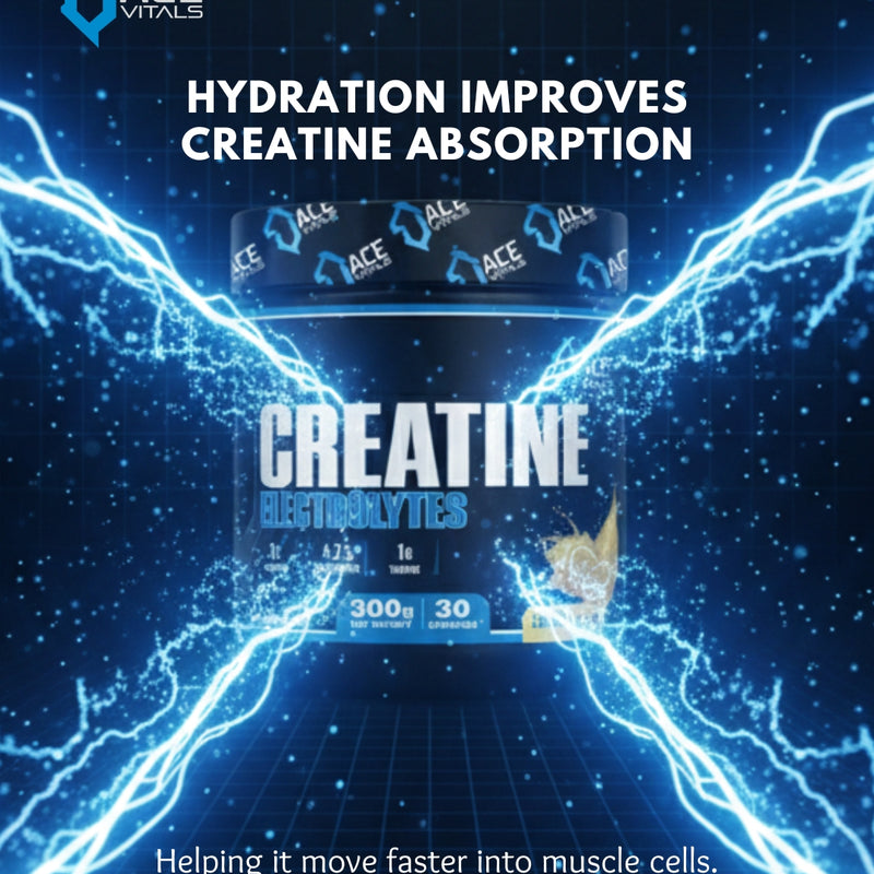 Ace Vitals Creatine Monohydrate plus Electrolytes- 300gm