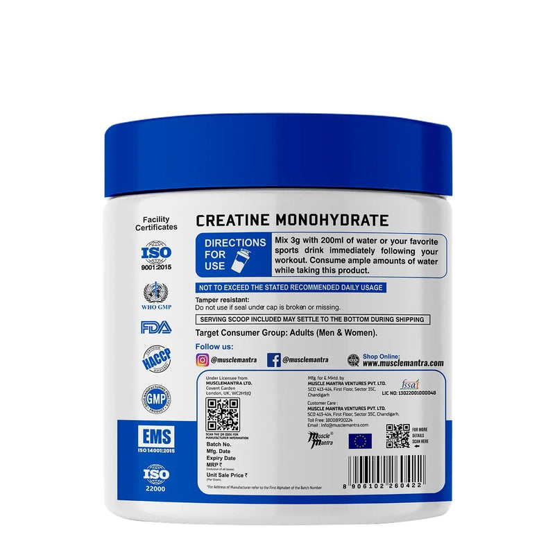 Muscle Mantra Creatine Monohydrate Muscle Mantra