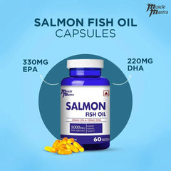 Muscle Mantra Salmon Fish Oil 1000MG - 60 Softgel Capsules - Halt