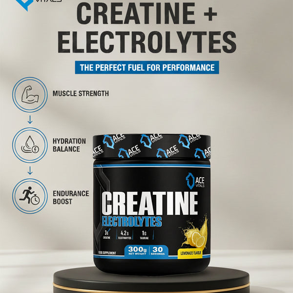 Ace Vitals Creatine Monohydrate plus Electrolytes- 300gm
