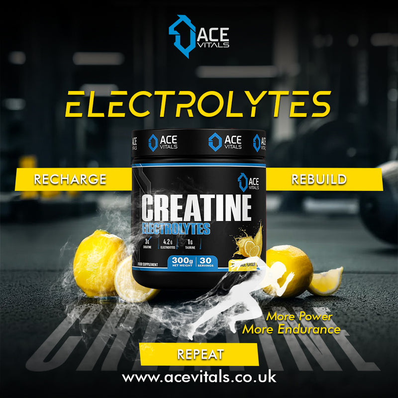 Ace Vitals Creatine Monohydrate plus Electrolytes- 300gm