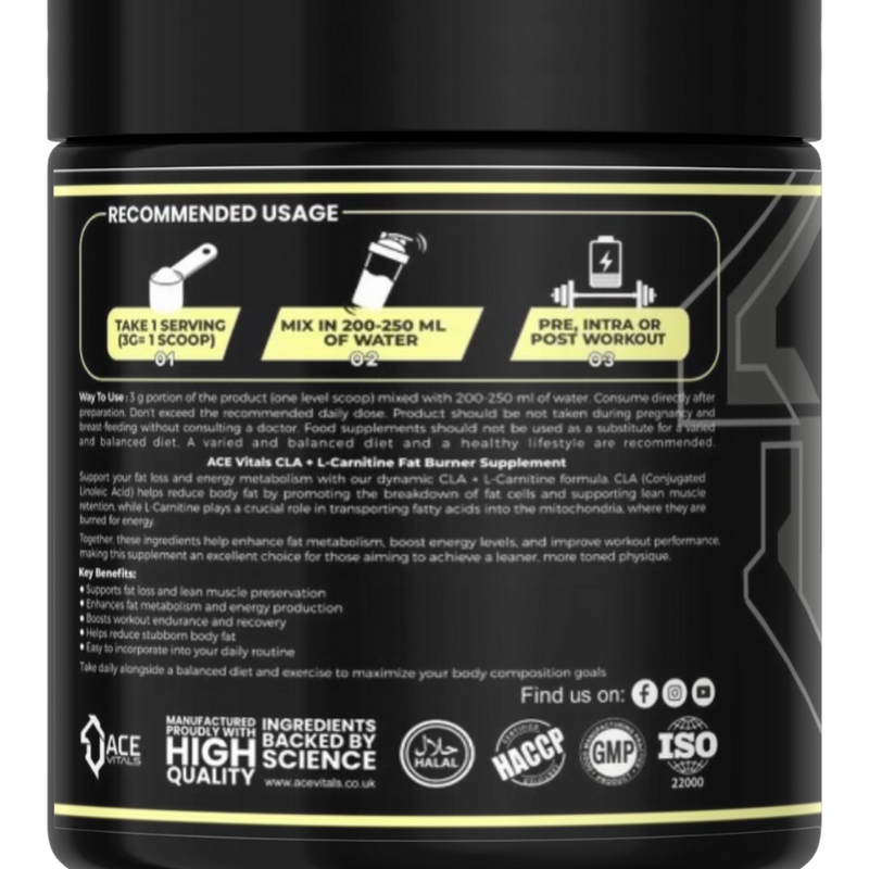 Ace Vitals CLA Plus Carnitine- 270gm
