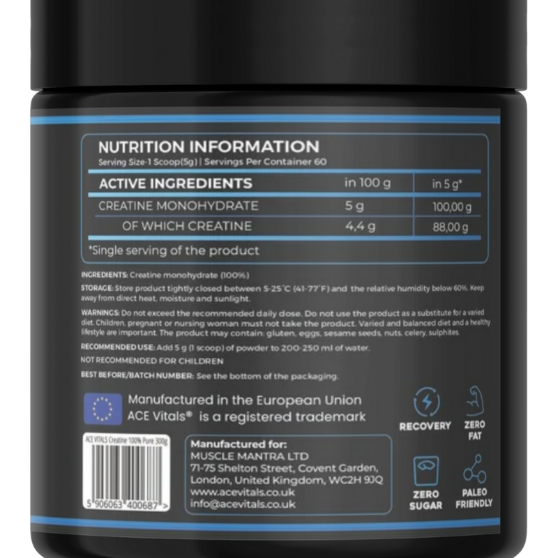 Ace Vitals Creatine Monohydrate